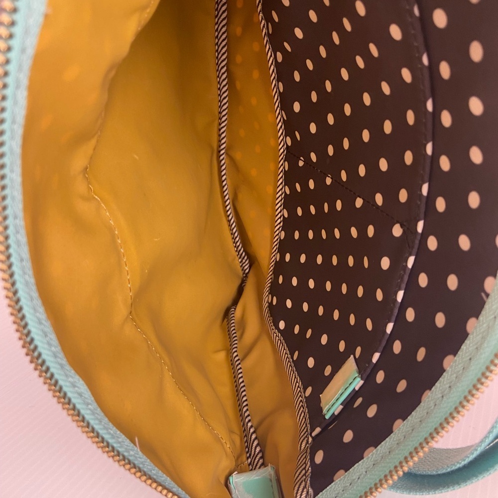 Fossil Black Polka Dot Coated Crossbody Aqua Strap Water Resistant - Picture 6 of 16